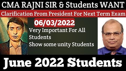 CMA Rajni Kant Sir & Student Want Clarification From CMA President Regarding Next June 22 Exam | Kci