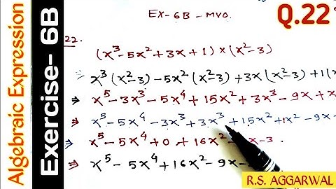 Exercise- 6B | Qus- 22 | Class 8 | Operations On Algebraic Expressions | R S AGGARWAL  #mvo #algebra