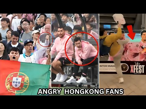 Messi and Beckham reaction to angry Hong kong Fans