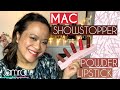 MAC HOLIDAY 2020 Showstopper POWDER KISS LIPSTICK X 5 - TRY ON AND REVIEW