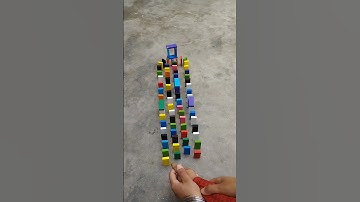 Satisfying Dominos Falling #Reverse#Asmr#Satisfying Mini Games