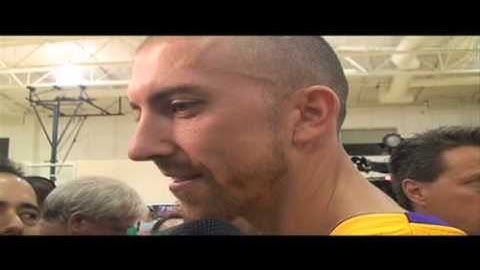 Lakers guard Steve Blake at media day