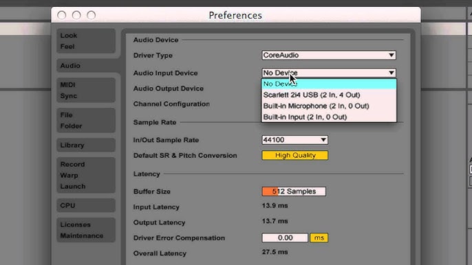 How to Connect Audio Interface to Ableton