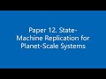 Paper 12 statemachine replication for planetscale systems