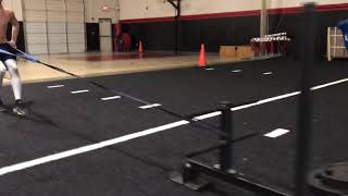 Backpedal Sled Pull U48 (Peeling foot off ground)
