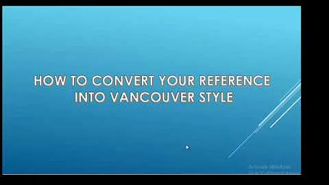 How to convert your reference into Vancouver Style - Easy Method