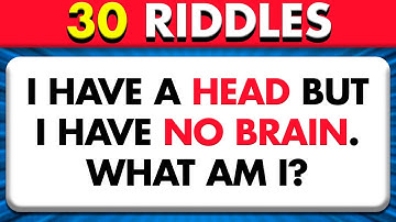 Only a Genius Can Solve These Riddles 🧠✅ 30 Tricky Riddles | Brain Teasers & Riddle Quiz