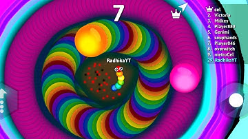 OMG ! KRAZY RAINBOA 👑 STACKS  OUT OF THE MAPs? BEST EPIC FUNNY SNAKE IO GAMEPLAY 🐍 #snakeio