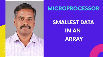 Smallest data in an array-8085 Microprocessor