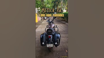 Meteor 350 long haul panniers.. new accessory from@royalenfield#royalenfield #meteor350 #panniers