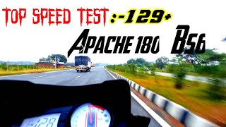 Top speed of TVS Apache RTR 180 | bs6
