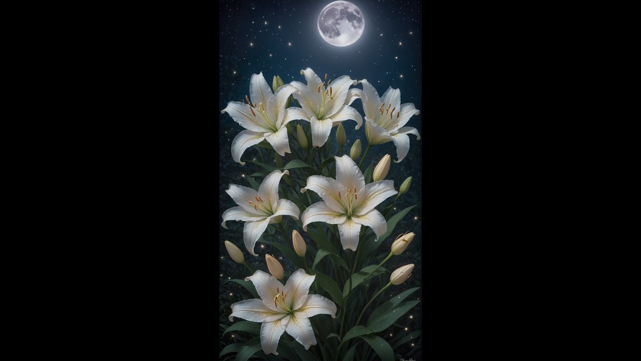 Flowers under the moon from Stable Diffusion YouTube