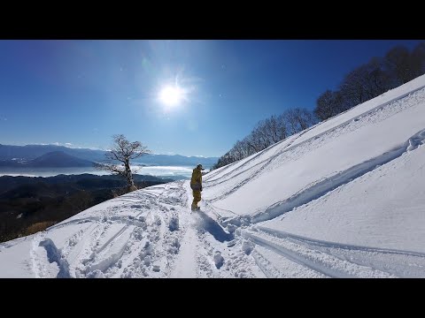 めちゃくちゃ天気がいいので新しいカメラをスノーボード撮影で試してきた。DJI OSMO Action4/斑尾高原のパウダーを堪能！