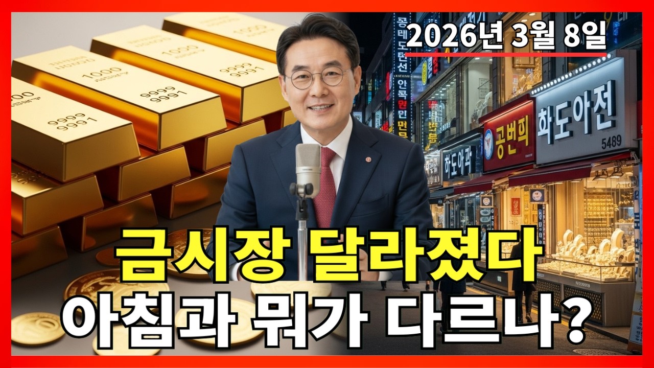 2026년 3월 8일 🇰🇷 오늘 한국 금값: 오늘 아침과 비교해 어떻게 바뀌었나? |금 가격 |금 투자 |경제 분석