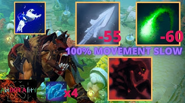 100% movement slow [ Frost Arrows + Poison Attack ] Dota 2 Ability draft