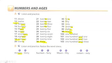 Interchange intro unit 3 exercise 7 - numbers and ages