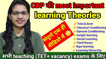 CDP all learning theories in one single video by teaching goals | बाल विकास सभी सिद्धांत |ctet htet|