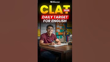 CLAT 2026 Daily English Target  #clat2026