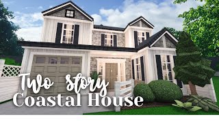 [ bloxburg ] 🐚 budget two story coastal home - 33k! ꒰ no advanced placing build ꒱