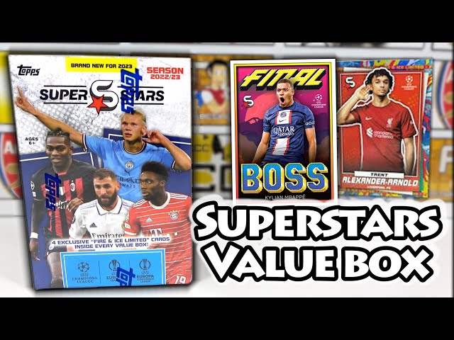2022-23 Topps UEFA Superstars Soccer Trading Card Value Box