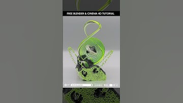 CINEMA 4D & BLENDER TUTORIAL - ORGANIC ABTRACT CHROME SHAPE ANIMATION #cinema4d #blender3d #3d