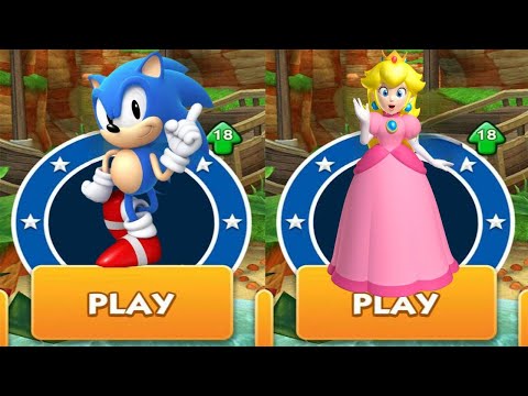 Sonic Dash - Classic Sonic vs Princess Peach Subway Surfers All Stars vs All Bosses Zazz Eggman
