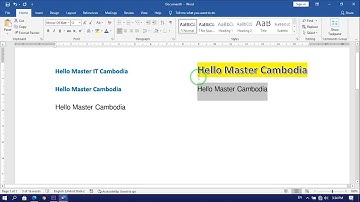 របៀបថតចម្លងម៉ូតនៃអក្សរ/Using Format Painter in Microsoft Word 2019