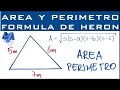 Área del triángulo conociendo los tres lados | FÓRMULA DE HERÓN