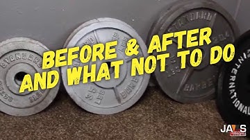 How to Restore Rusty Weights Vlog - Rusty Weight Set Restoration - Restoring Weight Plates