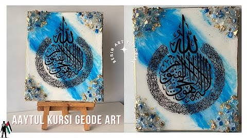 Aaytul Kursi Geode Art Tutorial for Beginners | Resin Tutorial | Arabic Calligraphy Art Resin
