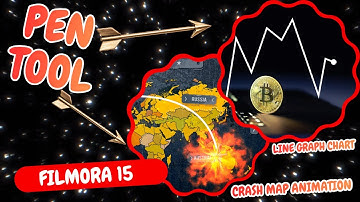 Pen Tool = Map Crash Animation + Line Graph Animation = Filmora 15 Tutorial