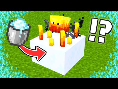 粉雪ブロックにブレイズを入れると何が起こる!?【マイクラ】 #Shorts
