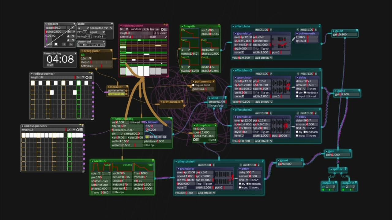 DotMusicScape099[bespoke synth] YouTube