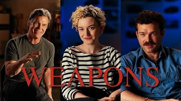 WEAPONS movie interviews Josh Brolin, Julia Garner, Alden Ehrenreich, Benedict Wong, Zach Cregger 4K