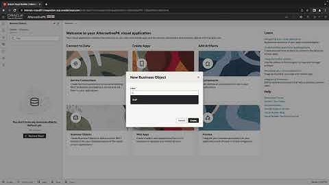 Define Alternative Key for a Business Object in Visual Builder