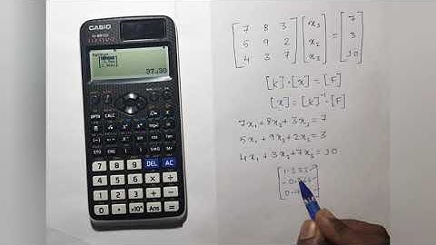 MATRICES USING CASIO FX- 991 EX CALCULATOR | FEM | ALTERNATIVE METHOD WITH SIMULTANEOUS EQUATIONS