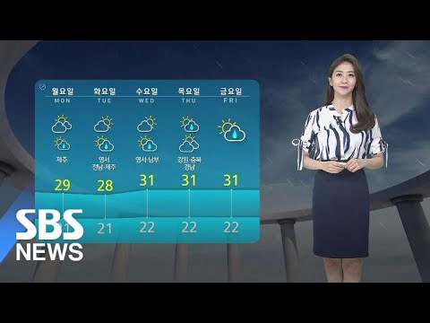 [날씨] 모레까지 내륙 곳곳 소나기…오존 '나쁨' / SBS