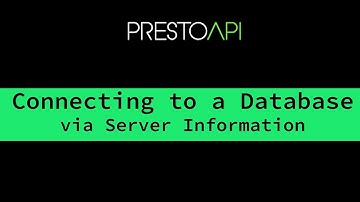 Connecting to a Database (via Server Info)