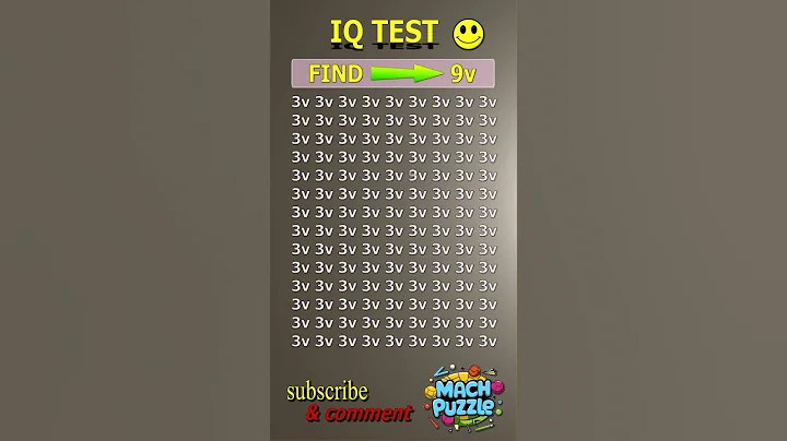 Find 9v where? | Brain Teaser IQ Test #shorts #different #puzzles #opticalillusion #quiz