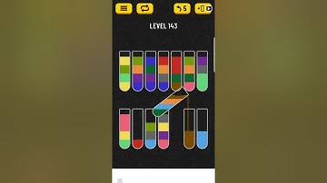 water sort puzzle level 141 rto 145