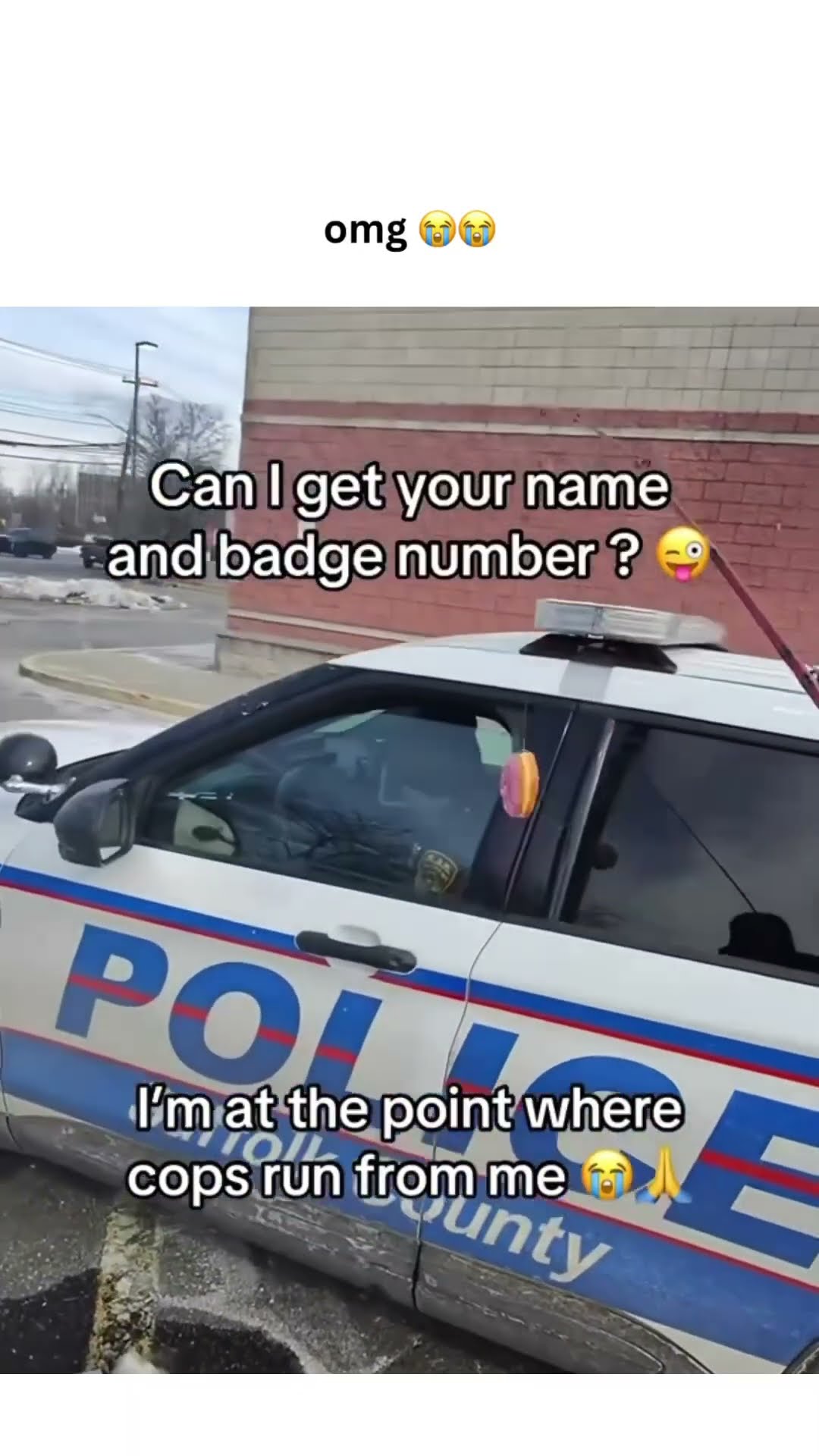 Bro got the officers running from him instead like yo where you going