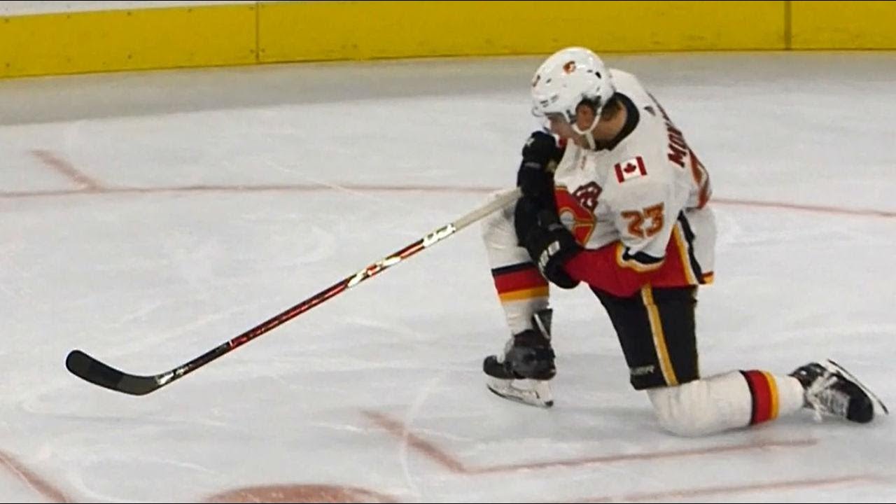 flames monahan scores hat trick to bring things level against flyers hat tricks