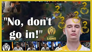 Caedrel reacts to MAD Lions trolling in Voice Comms