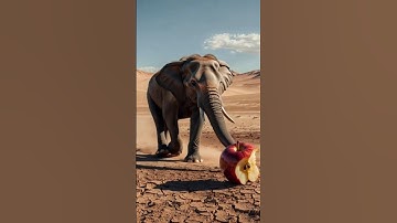 The elephant saved the apple tree from drying up by watering it #2026 #save #ai
