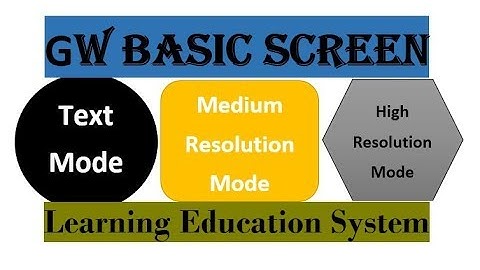 GW BASIC Screen Modes| Screen modes in Gw basic| GW BASIC lectures 10th compuuter class