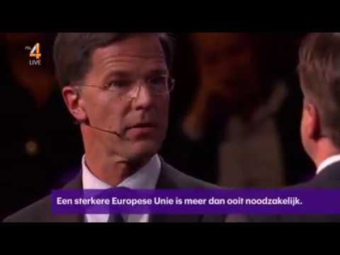 Mark Rutte kort en bondig tijdens Carre debat
