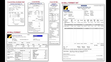 Different bill formats in Raintech POS Billing software