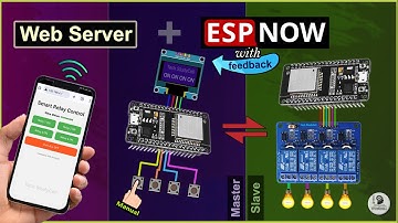ESP32 ESP-NOW + Web Server | Control Relays with OLED Feedback