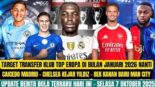 Berita Bola Terbaru Hari Ini - Madrid Incar Caicedo😱 Chelsea Kejar Yildiz🔵 City Incar Nahuel Molina🔜