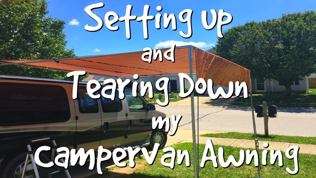 Setting Up And Tearing Down My DIY Campervan Awning YouTube